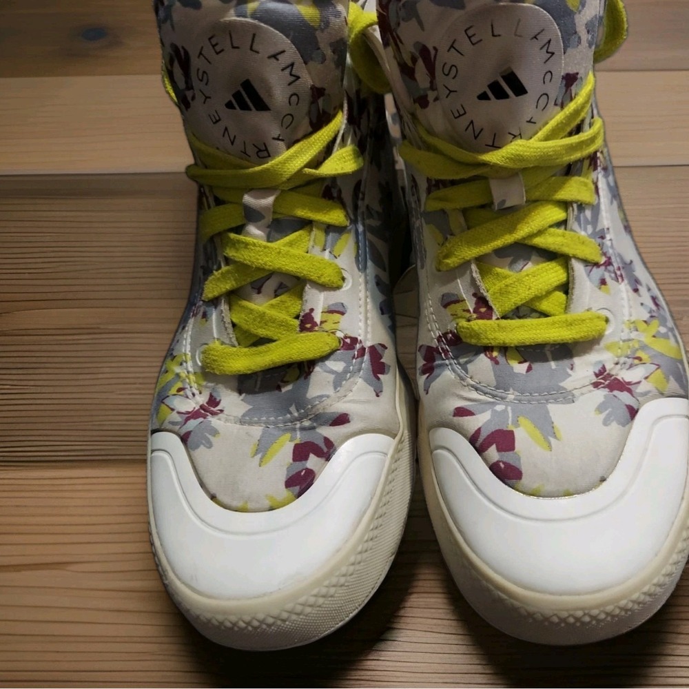 Adidas Stella McCartney White ASMC Treino Mid Cut Floral Print Shoe Women Sz 5.5